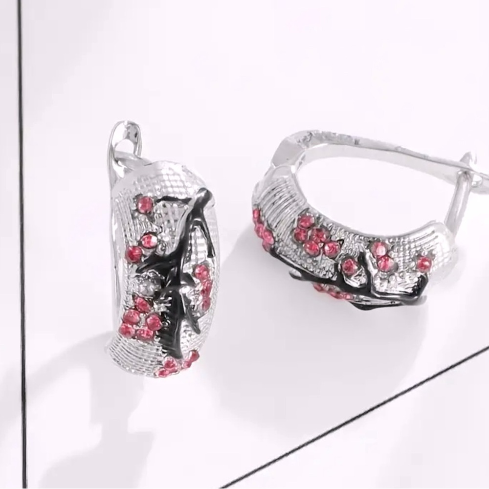 - Unique Plum Blossom Earrings
